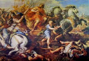 Pietro da cortona: la vittoria di Alessandro su Dario